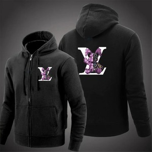 Vêtement de sport pour homme de haute qualité 2025, à capuche zippée, décontracté, streetwear, ample, printemps automne, dessin animé, respirant, polaire 100% coton - Product Image 1