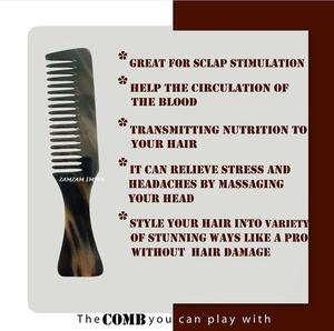 Nouveauté 2025 peigne en corne naturelle de cheveux/peigne à cheveux de soins de santé peigne de coiffure - Product Image 4