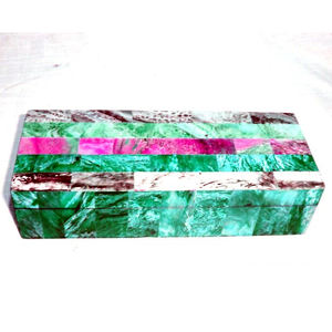 กล่องใส่เครื่องประดับแบบฝังทำจากเรซินหลากสีจากตลาดอินเดีย - Product Image 2