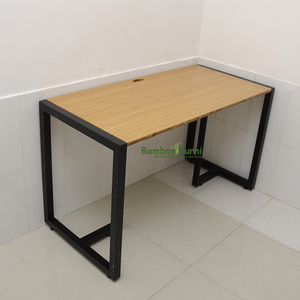 BambooFurni Minimalist Bamboo Wood Commercial <b>Work</b> <b>Desk</b> 120x60x75cm Freestanding Simple Design - Product Image 2