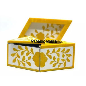 Madre perla Mubkhar con cubierta acrílica forma rectangular diseñador incienso titular Venta caliente lujo madera Mubkhar - Product Image 4