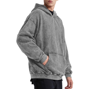 Sweat-shirts pour hommes avec logo personnalisé imprimé, lavage à l'acide, nouvelle mode streetwear, confortables et respirants, lavage à l'acide - Product Image 2