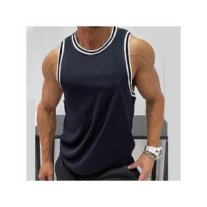 Mode impression personnalisée en gros coton Gym débardeurs couleur unie Singlet hommes plaine respirant débardeurs - Product Image 1