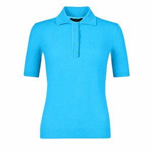 Camiseta de punto 3D para mujer, transpirable y hecha de polipropileno 100%, polo técnico para trabajo, personalizable al por mayor - Product Image 5