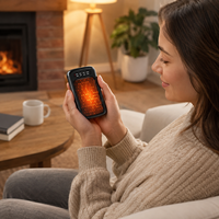 Chauffe-mains électriques rechargeables 8000 mAh jusqu'à 55°C ° Chauffe-mains portable C Fast Heating 2 en 1, mini chauffe-mains portable