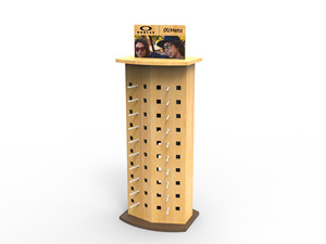 Bevis Kính mát hiển thị đứng liên quan đến kệ trưng bày bằng gỗ kính tròn quảng cáo Kệ sàn đứng cho cửa hàng bán lẻ - Product Image 2