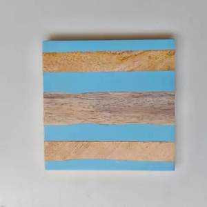 Sous-verre en résine en bois de couleur personnalisée Accessoires pour le thé Sous-verres en résine époxy en bois - Product Image 2