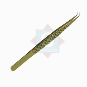 Pinzas de pestañas de acero inoxidable Premium de alta calidad, herramientas de belleza de extensión de pestañas de precisión - Product Image 2