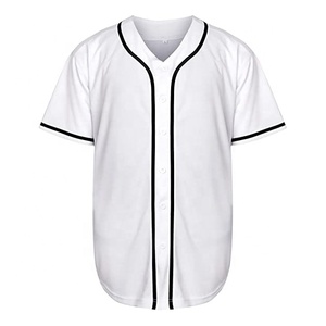 Vente en gros de maillots de baseball personnalisés brodés imprimés respirants OEM vêtements de sport de mode vierges bon marché anti-rides à séchage rapide - Product Image 1