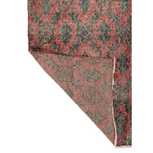 Tapis en laine noué à la main de grande taille vintage Pae-2101 rouge orange géométrique pour la maison, le salon, le couloir, tapis rectangulaire - Product Image 5