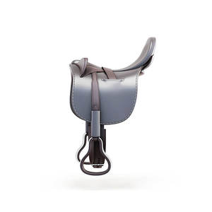 Sillín de cuero para montar en caballo ecuestre, de cuero duradero, inglés, para carreras de salto - Product Image 5