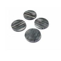 Sous-verres en marbre gris de haute qualité ensemble de 4 sous-verres modernes pour porte-boissons ensemble de sous-verres en marbre pour café thé et Table de cuisine