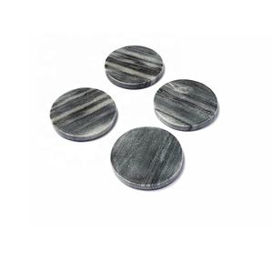 Juego de 4 posavasos de mármol gris de alta calidad, posavasos modernos para soporte para bebidas, juego de posavasos de mármol para café, té y mesa de cocina - Product Image 2