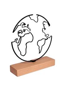 Venta caliente escultura trofeo de aluminio con base de madera al por mayor artículo decorativo para el hogar para exportador fabricado en Navidad - Product Image 5