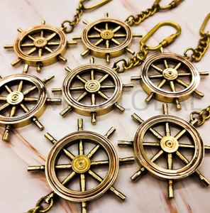 Miniature <b>Ship</b> <b>Wheel</b> Brass Keychain | Brass Collectibles Keychains Quality Best Nautical <b>Ship</b> <b>Wheel</b> Handmade Decor - Product Image 2