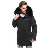 Veste parka d'équitation pour homme, couleur unie, hiver, logo sur le devant, qualité personnalisée, service OEM