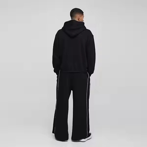 OEM Custom <b>Women's</b> Regular Hoodie 100% Cotton <b>Fleece</b> 360g Breathable Eco-Friendly Lined Front Logo <b>Black</b> Oversized Solid Winter - Product Image 4