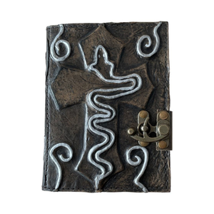 Chữ thập cổ da dập nổi Tạp Chí than cuốn Sách bìa cứng của quyến rũ chính tả cổ điển wiccan deckle giấy Sketchbook & kế hoạch - Product Image 1