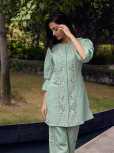 ÚLTIMO DISEÑO DE ROPA INDIA PARA MUJER, CON BORDADO DE ALGODÓN PURO Y ESTILO CORD-SET, PARA OCASIONES ESPECIALES - Product Image 5