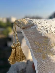 Decorative Bohemian 45x45 Cm <b>Sofa</b> Back Support Giraffe Embroidered Cotton Square Cushion Covers at Best Prices - Product Image 3