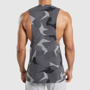 Camiseta sin mangas transpirable para hombre al por mayor, con tejido de algodón/poliéster, de secado rápido y ajuste atlético para actividades deportivas - Product Image 2