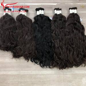 Precio al por mayor de cabello humano virgen vietnamita sin procesar, extensiones de cabello a granel con ondas naturales - Product Image 1