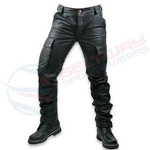 ผู้ชายที่กําหนดเองกางเกงหนังแท้หนัง Pu ระบายอากาศขายดีที่สุด 2024 ราคาต่ําสําหรับกางเกงหนังบุรุษ - Product Image 1