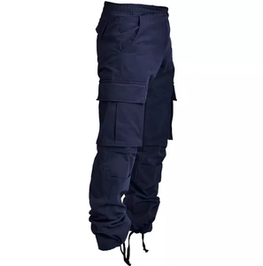 Cómodos pantalones Cargo de algodón para hombres Diseño de múltiples bolsillos para largas horas de trabajo al aire libre y uso informal para hombres - Product Image 4