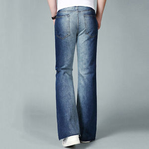 High Quality Custom Men's Denim Pants Premium Fashionable Mid-<b>Waist</b> Lightweight Breathable Eco-Friendly <b>Jeans</b> Vintage Washed - Product Image 5