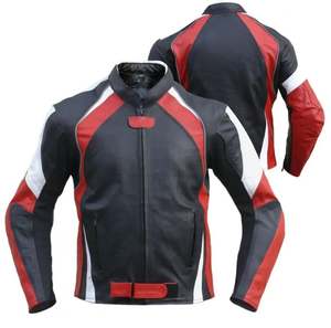 Chaqueta de Motociclista con Protección CE, Chaqueta de Cuero Genuino Personalizada 2025, Negra para Hombre, Impermeable de Alta Calidad para Todas las Estaciones - Product Image 3