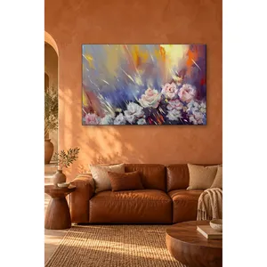 ภาพพิมพ์บนผ้าใบลายดอกกุหลาบสีขาวฟิดาในท่ามกลางสายลม - Product Image 3