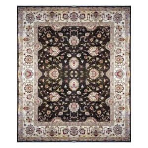 Tapis de Peshawar et de Khotan noué à la main, unique en son genre, 8'8 x 7'7 Pes_Kho_255 - Product Image 1