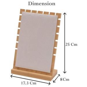 Support de bijoux en bois pour boucles d'oreilles colliers anneaux organisateur rustique affichage pour vanité table et dressing décor - Product Image 4