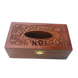 Boîte à serviettes rectangulaire de qualité supérieure, finition naturelle polie, décoration de table pour la maison et la ferme - Product Image 3