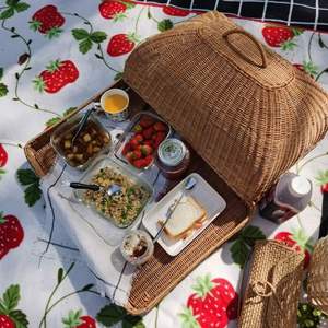 Venta al por mayor precio barato cubierta de alimentos de ratán natural tamaño personalizado para mesa y artículos de Cocina Artículos de mimbre de mano de Vietnam - Product Image 5