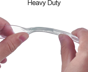 Ensemble de couverts en plastique, fourchettes, cuillères, couteaux jetables, argenterie lourde, sans danger pour les aliments, recyclable, PS, écologique - Product Image 5