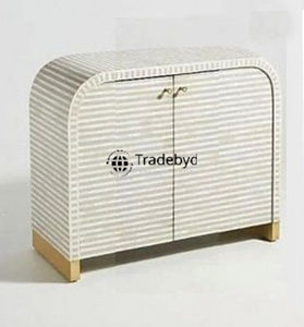 Mesa de consola versátil con incrustaciones de hueso hecha a mano para apartamentos, dormitorios o salas escolares, acento elegante de Tradebyd - Product Image 4