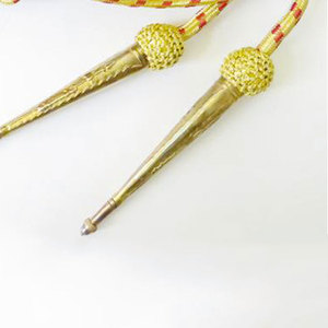 Vente en gros fil d'argent pointe uniforme cordon d'épaule personnalisé haute qualité cordons de robe accessoires Aiguillette - Product Image 4