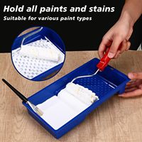 Bac à peinture en plastique de 4 pouces en vrac Petit rouleau de peinture texturé à poche profonde Rouleaux de peinture moulés par injection réutilisables pour mur de maison