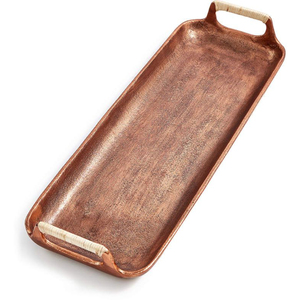 Plateau de service alimentaire de luxe en cuivre de haute qualité, forme irrégulière, centre de table pour la maison et l'hôtel, à prix impressionnant - Product Image 3