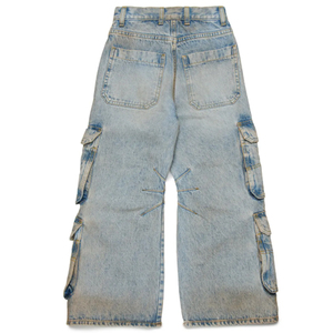 High Quality Loose Straight Washed CARGO Denim <b>Jeans</b> Loose Hip Hop Streetwear <b>Jeans</b> Custom <b>Flared</b> Baggy Denim <b>Jeans</b> for <b>Men</b> - Product Image 2