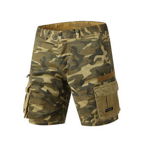2025 nouvelle mode personnalisable hommes Cargo Shorts motif solide 100% coton Style décontracté avec poches personnalisées - Product Image 1