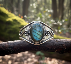 สร้อยข้อมือลูกปัดทอง14K โบฮีเมียนประดับอัญมณีจากธรรมชาติ - Product Image 6