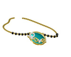 Colgante de Mangalsutra chapado en oro de 18 quilates tradicional de último diseñador, joyería Premium de alta venta para compromiso de boda o regalo - Product Image 1