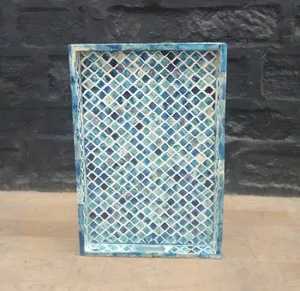 Bone Inlay Ramadan Breakfast Food Fruit <b>Coffee</b> Tea <b>Decorative</b> <b>Tray</b> by crescent crafts - Product Image 2