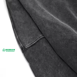 Sweat à capuche unisexe en molleton/éponge française de haute qualité, avec logo personnalisé, épaules tombantes, design vintage délavé à l'acide, séchage rapide - Product Image 4