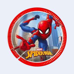 Assiettes jetables Spider-Man 19,5 cm 6 pièces pour fêtes - Product Image 1