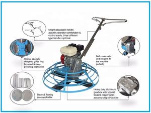 ماكينة تعويم الطاقة الكهربائية بالبنزين الإسمنتي والخرسانة ذات الطاقة العائمة بأفضل سعر من فورماك 5.5 حصان من النوع الثقيل 36 بوصة - Product Image 2