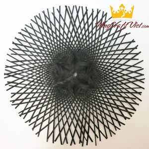 พัดลมแขวนผนัง30ซม. ลายหญ้าทะเล,ของตกแต่งบ้านแขวนผนังผ้าทอแฮนด์เมดแขวนผนังสไตล์ Boho แบบชนบทเวียดนาม - Product Image 6