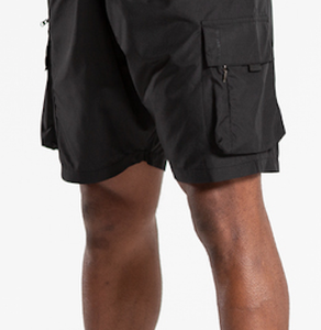 2025 Short cargo en polyester noir de haute qualité à séchage rapide avec poches latérales Bux écologique - Product Image 4